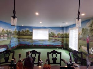 custom design center, mural, golf, Artist, Custom, Design, Professional, Lower Merion, Main Line, Pennsylvania, Montgomery, Bucks, Chester